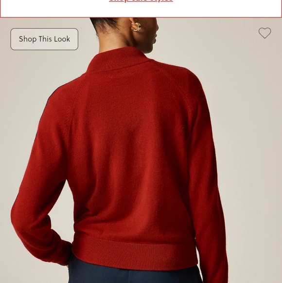 J Crew Cashmere full-zip track jacket CM708 Size XS NWT *Flaw - Picture 3 of 9